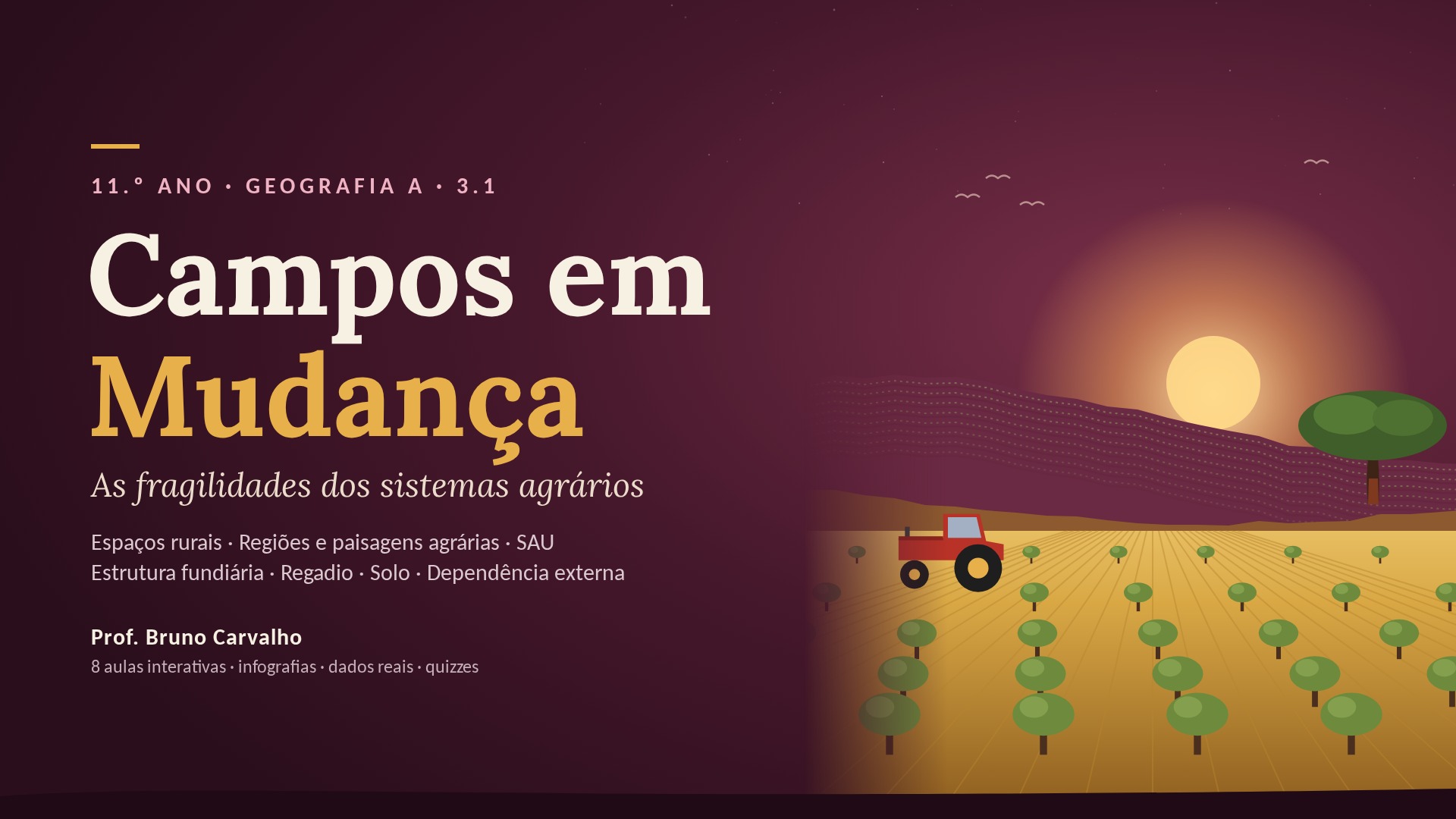 11.º Ano – 3.1. Campos em Mudança