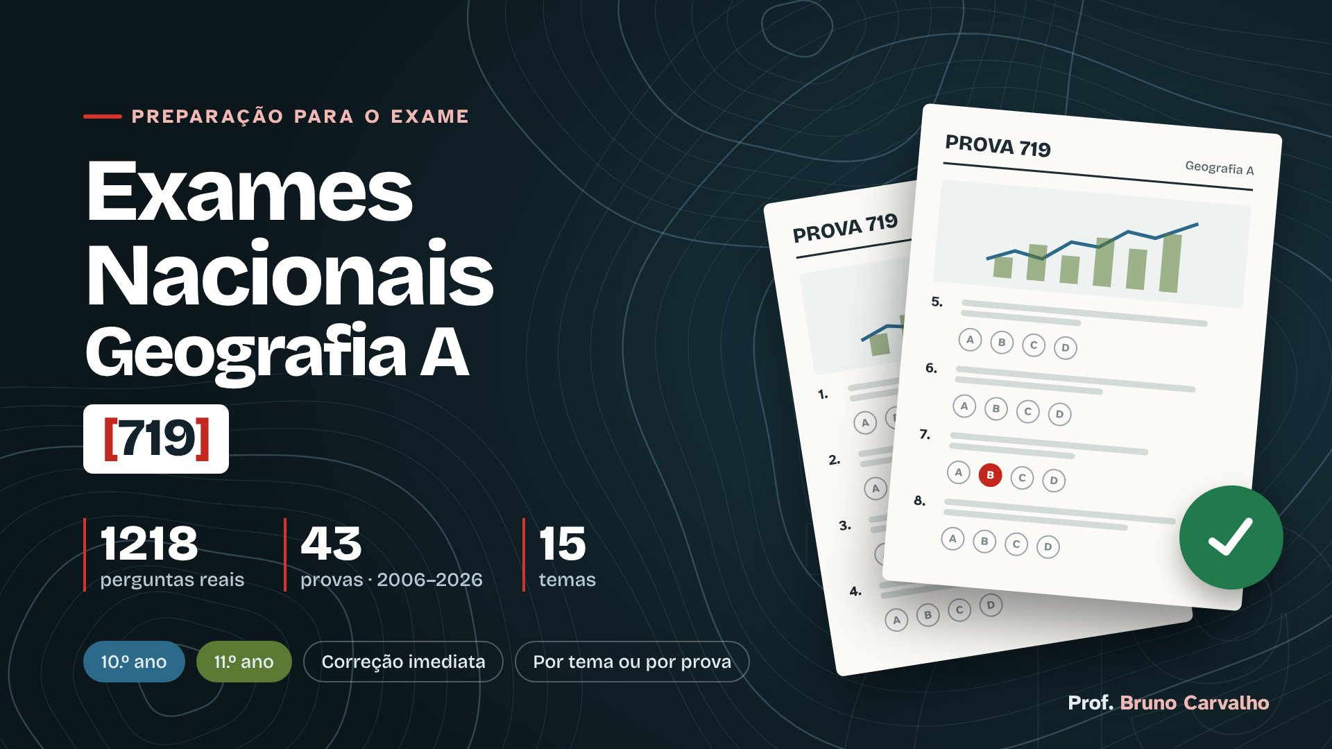 Plataforma de preparação para os Exames Nacionais de Geografia A, Prova 719
